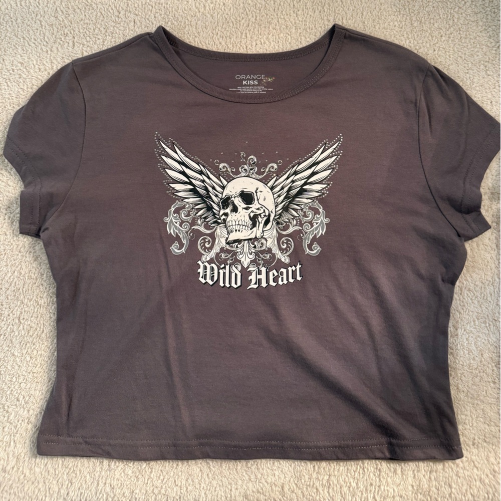 Orange Kiss Wild Heart Graphic Tee